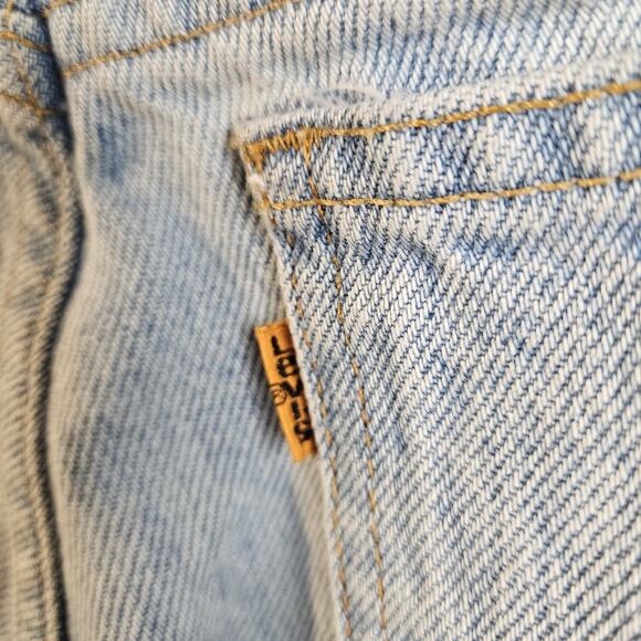 VINTAGE 90s Levi's 550 Relaxed Fit Mens Jeans 30x32 (28x29.5) Light Denim 1995 - Picture 7 of 9